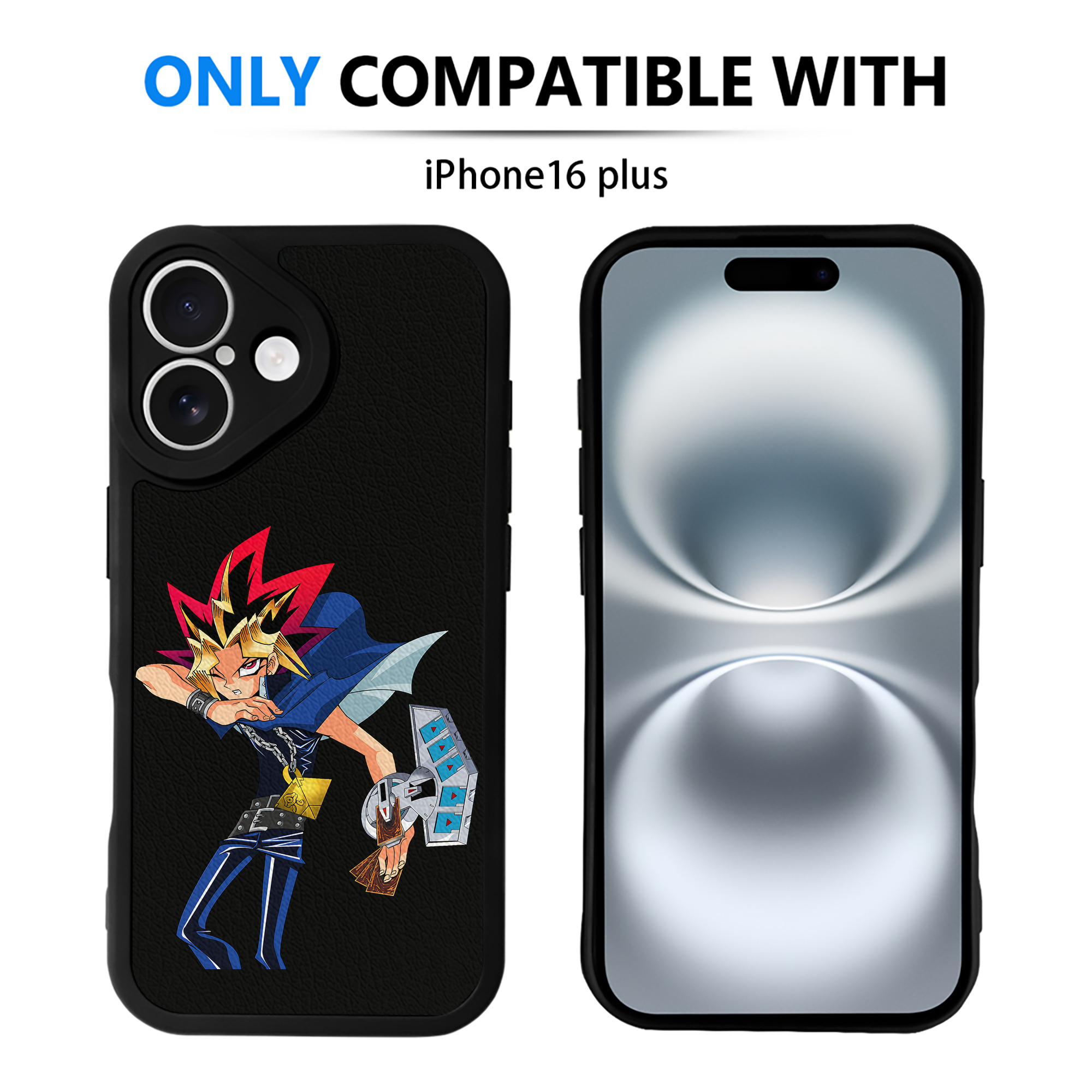 遊☆戯☆王 Yu-Gi-Oh! 【iPhone 16シリーズ対応】シリコンスマホケース（レザー調） 材質：シリコン